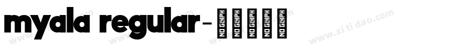 myala regular字体转换